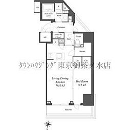 アイフラット文京本駒込 1LDKの間取図画像