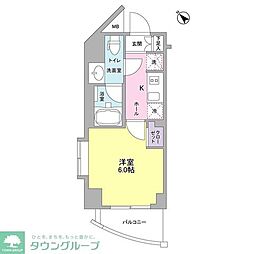 プラース千代田富士見 1Kの間取図画像