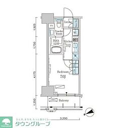 パークアクシス浅草・蔵前 1Kの間取図画像