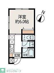 Grandir 神保町 1Kの間取図画像