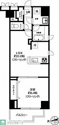 ハピネ蔵前鳥越 1LDKの間取図画像
