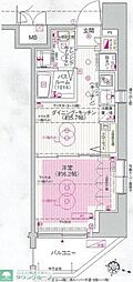 エステムプラザ飯田橋タワーレジデンス 1DKの間取図画像