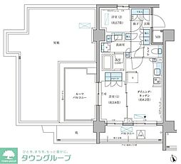 パークアクシス文京本郷 2DKの間取図画像