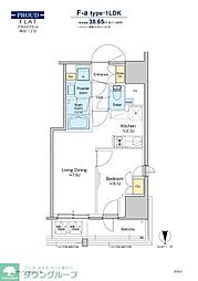 プラウドフラット四谷三丁目 1LDKの間取図画像