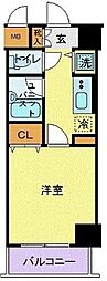 ドルチェロイヤルステージ新大塚 1Kの間取図画像