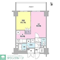 コンフォリア春日富坂 1LDKの間取図画像