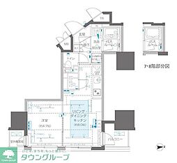 ZOOM信濃町 1LDKの間取図画像