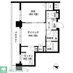 クリオ文京小石川 1LDKの間取図画像
