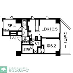 SEASONFLATS上野御徒町 1SLDKの間取図画像