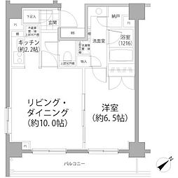 PARKHABIO東向島 1LDKの間取図画像