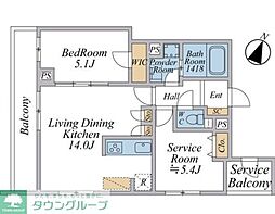 CALM大塚 1SLDKの間取図画像