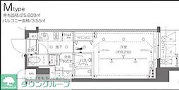 ZOOM大塚 1Kの間取図画像