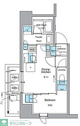 ルフォンプログレ上野御徒町 1DKの間取図画像
