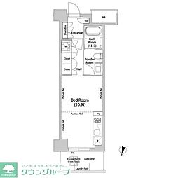 飯田橋ガーデン 1DKの間取図画像