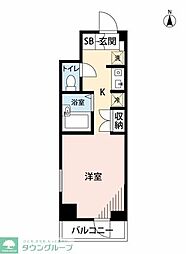 B-Wall神保町 ワンルームの間取図画像