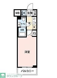 ガラ・グランディ大手町 1Kの間取図画像