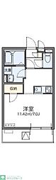 レオネクストフォレスタ 1Kの間取図画像