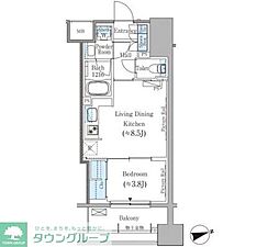 パークアクシス御茶ノ水ヒルトップ 1LDKの間取図画像