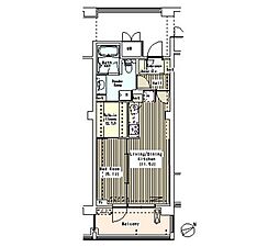 マチュリティ小石川 1LDKの間取図画像