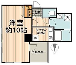 スリアン神楽坂 1Kの間取図画像