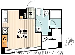 レニール本駒込 ワンルームの間取図画像