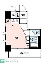シンシア護国寺ステーションプラザ ワンルームの間取図画像
