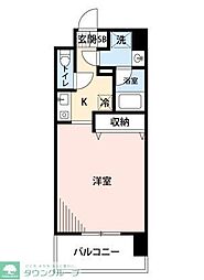 フォレスト茗荷谷 1Kの間取図画像