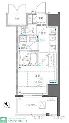 アルファレジデンシア南千住 1Kの間取図画像