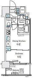 RESIDIA大手町北 1DKの間取図画像