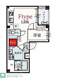 新宿区原町3丁目マンション 1LDKの間取図画像