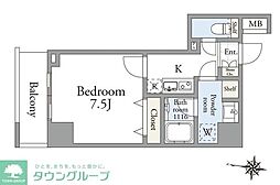 アーベイン 文京・千駄木 1Kの間取図画像
