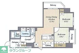 OC RESIDENCE OCHANOMIZU 2LDKの間取図画像