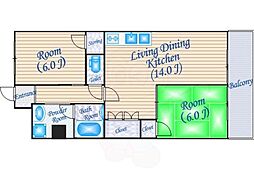 間取図画像 2LDK