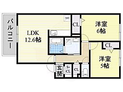 リュー・グロワールA棟 2階/-