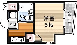 武藤マンション 1Kの間取図画像
