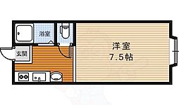 桜ハイム 1Kの間取図画像
