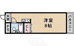 プライム螢池 ワンルームの間取図画像