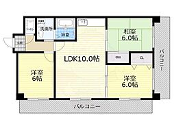 ベルメゾン千里 3LDKの間取図画像