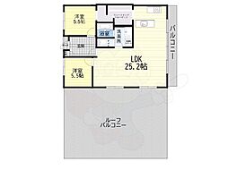 ローレルスクエア豊中緑丘1番館 2LDKの間取図画像