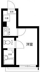 APT西新井 103 1階1Kの間取り