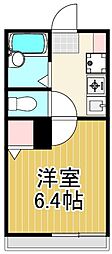 レジデンス江北 1Kの間取図画像