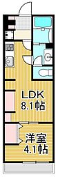 仮称リブリ・足立加平 1LDKの間取図画像