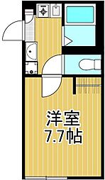 ルミナス千住大橋 1Kの間取図画像