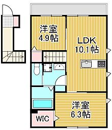 仮称 ASTER 2LDKの間取図画像