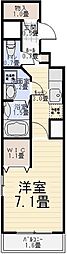 グレース桜木 1Kの間取図画像