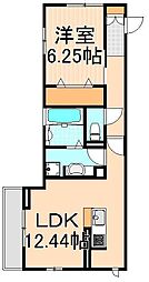ファミユA 1LDKの間取図画像