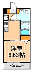 アーバンパーク六町 1Kの間取図画像