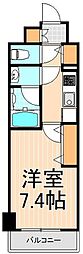 dips北千住 1Kの間取図画像
