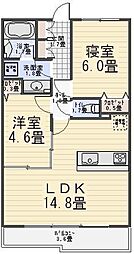 LANAIJGRANDE 2LDKの間取図画像