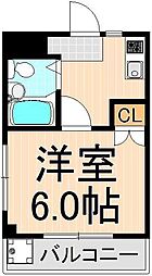 ライトピア 1Kの間取図画像